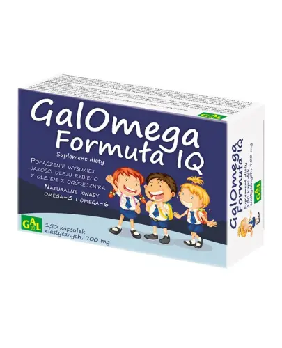 Galomega Formuła IQ, kapsułki 150 sztuk - Z kompozycją kwasów omega