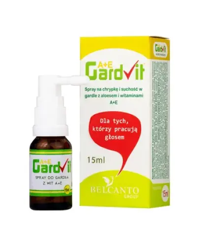 GardVit A+E, spray do gardła 15 ml - Nawilża wysuszone gardło