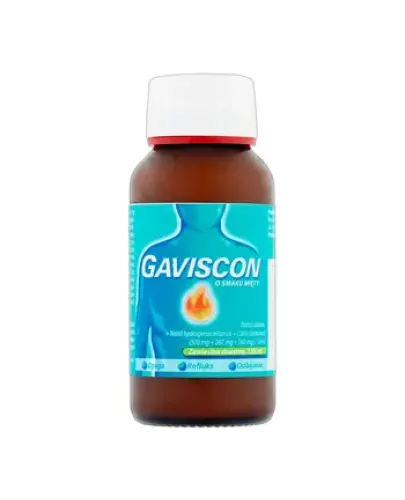 Gaviscon o smaku mięty, zawiesina doustna, 150 ml - Środek hamujący refluks żołądkowo-przełykowy