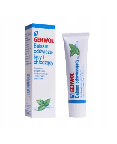 Gehwol Balsam odświeżający i chłodzący do stóp, 75 ml - Balsam odświeżający i chłodzący do stóp zapewnia długotrwałą świeżość stóp