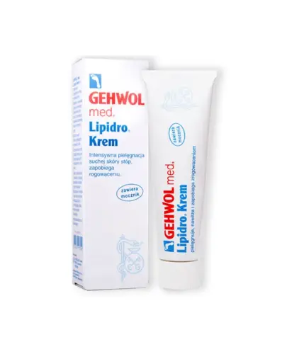 Gehwol Med Lipidro Krem nawilżający do stóp, 125 ml - Krem silnie nawilżający do suchych i wrażliwych stóp