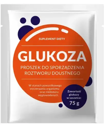 Glukoza, proszek do sporządzania roztworu doustnego Pharma Dot, 75 g - Suplement diety do oznaczania poziomu glukozy we krwi przy doustnym teście obciążenia glukozą