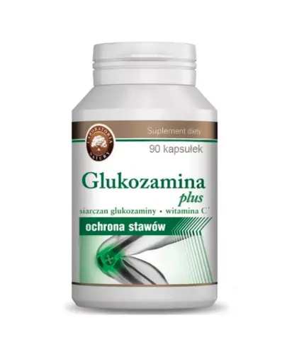 Glukozamina  Plus, 90 kapsułek - Suplement diety uzupełnia niedobory glukozaminy i witaminy C