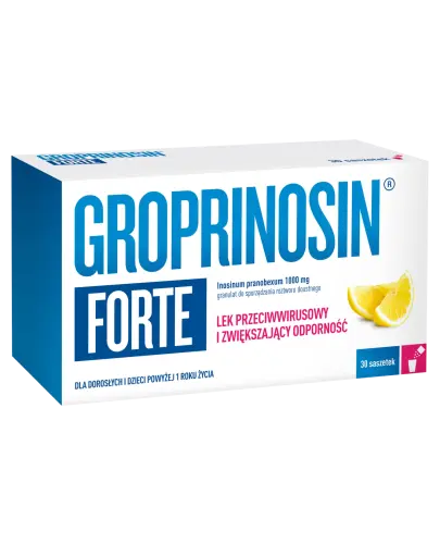 Groprinosin Forte 1000mg, 30 saszetek - Lek przeciwwirusowy, zwiększający odporność.