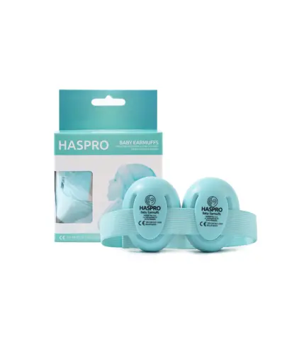 Haspro Baby Earmuffs Mint Nauszniki dla dzieci, 1 sztuka - Nauszniki przeciwhałasowe dla niemowląt i małych dzieci