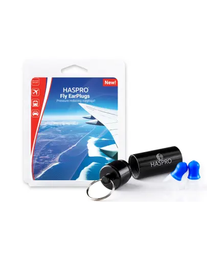 Haspro Fly EarPlugs Zatyczki do uszu, 1 para - Dla osób często podróżujących