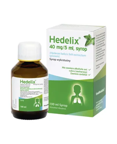 Hedelix syrop, 100ml - Syrop stosowany jako lek wykrztuśny w produktywnym, mokrym kaszlu