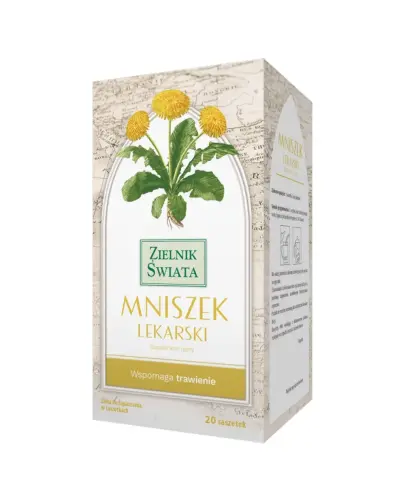 Zielnik Świata Mniszek Lekarski, 1,5 g x 20 saszetek - Zioła do zaparzania, w saszetkach z korzeniem ziela mniszka lekarskiego