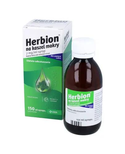 Herbion na kaszel mokry, 7 mg/ ml, syrop, 150 ml - Syrop z suchym wyciągiem z liści bluszczu