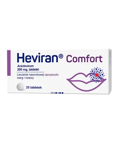 Heviran Comfort 200mg, 25 tabletek - Z acyklowirem