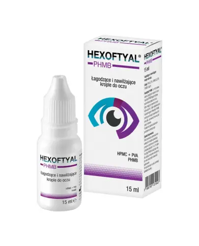 Hexoftyal PHMB, krople do oczu, 15 ml - Łagodzą podrażnienie i pieczenie oczu, nawilżają i chronią powierzchnię oka