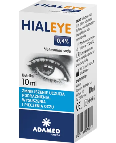 Hialeye 0,4%, krople do oczu 10 ml - Krople z wysokocząsteczkowym kwasem hialuronowym