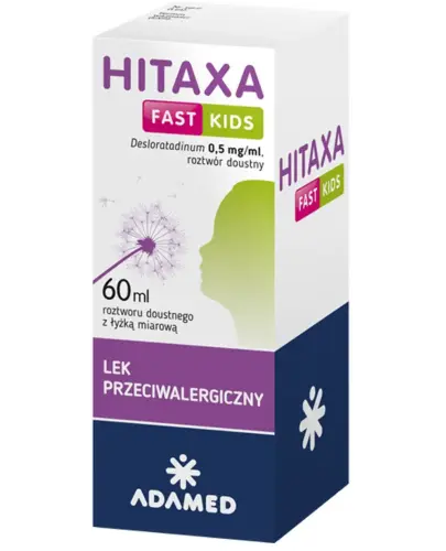 Hitaxa Fast Kidsl 0,5 mg/ml, roztwór doustny 60 ml - roztwór doustny z desloratadyną