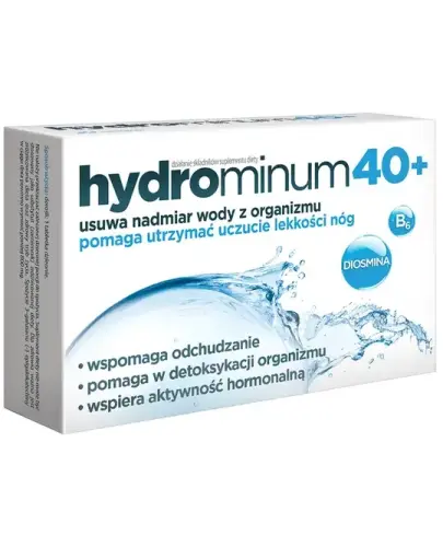 Hydrominum 40+, 30 tabletek - Kompleksem ziołowym i diosminą