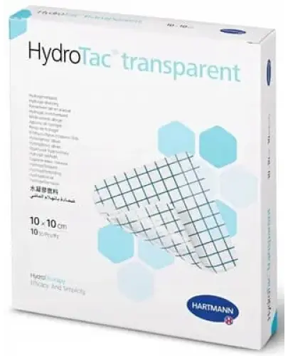 HydroTac Transparent Opatrunek 10 cm x 10 cm, 10 sztuk - Do powierzchownych oparzeń, ran pourazowych