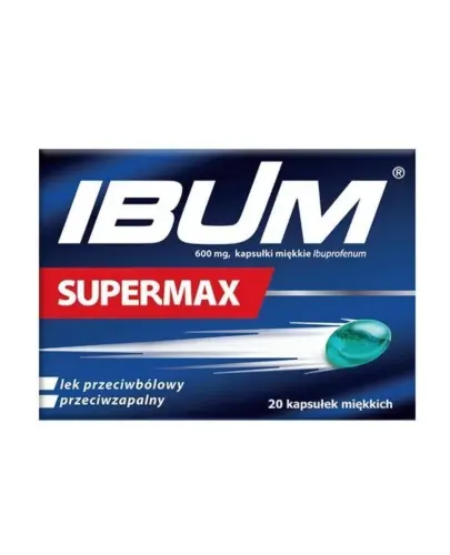 Ibum Supermax, 600 mg, 20 kapsułek - Kapsułki miękkie wykazują działanie przeciwbólowe, przeciwgorączkowe i przeciwzapalne