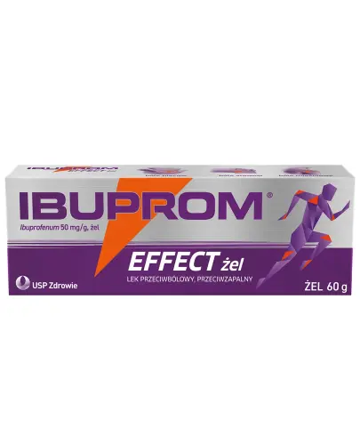 Ibuprom Effect żel, 60 g - O działaniu przeciwbólowym, przeciwzapalnym i przeciwobrzękowym, łagodzi ból mięśni i stawów