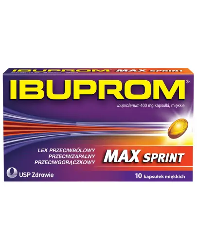 Ibuprom Max Sprint kapsułki, 10 sztuk - przeciwbólowe i przeciwzapalne