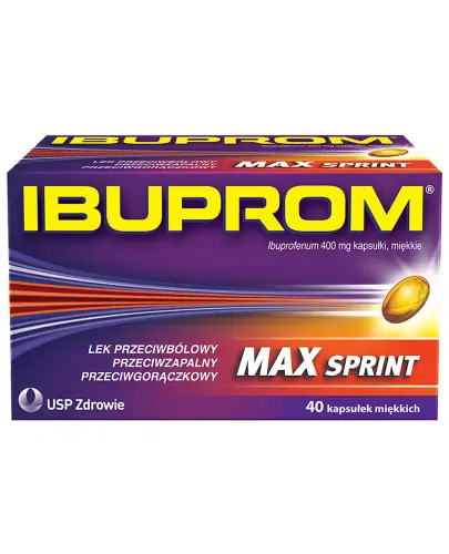 Ibuprom Max Sprint kapsułki, 40 sztuk - przeciwbólowe i przeciwzapalne