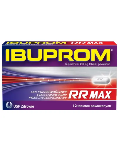 Ibuprom RR Max 400 mg, 12 tabletek - przeciwbólowe i przeciwzapalne