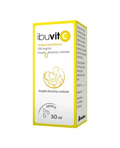 Ibuvit C 100 mg/ml, 30 ml - Acidum ascorbicum 100 mg/ml, krople doustne, roztwór.