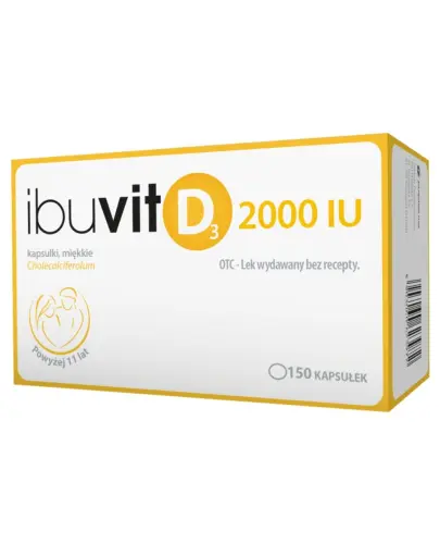 Ibuvit D3 2000 IU, 150 kapsułek - Cholecalciferolum 2000 IU, kapsułki miękkie