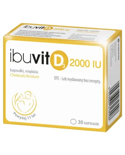 Ibuvit D3 2000 IU, 30 kapsułek - Cholecalciferolum 2000 IU, kapsułki miękkie