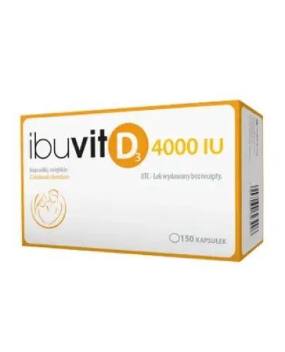 Ibuvit D3 4000 IU, 150 kapsułek - Cholecalciferolum 4000 IU, kapsułki miękkie