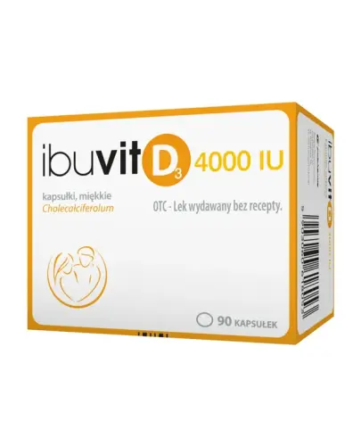 Ibuvit D3 4000 IU, 90 kapsułek - Kapsułki miękkie.