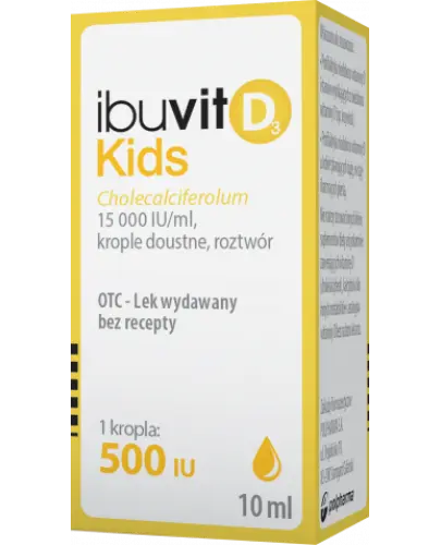 Ibuvit D3 Kids krople doustne, 10 ml - Z Witaminą D, która wpływa na funkcjonowanie układu immunologicznego