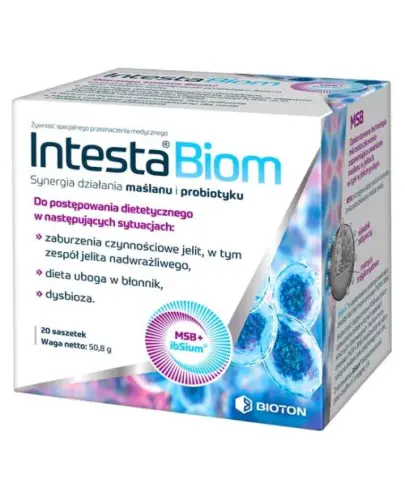 Intesta Biom, 20 saszetek - z połaczeniem probiotyku Ibsium i maślanu sodu