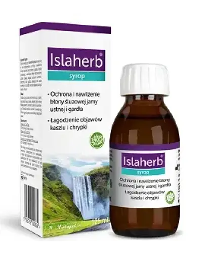 Islaherb syrop 125 ml - Łagodzi kaszel i chrypkę oraz nawilża jamę ustną i gardło