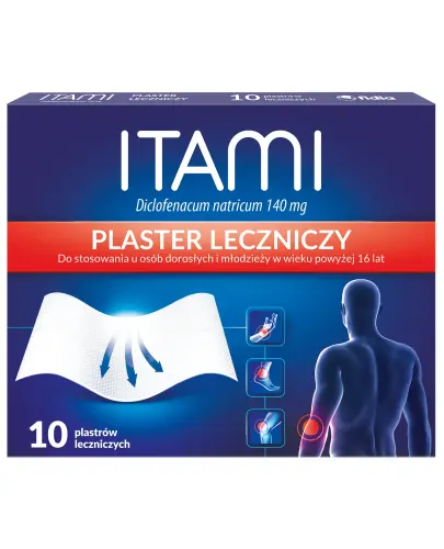 Itami Plaster leczniczy, 10 sztuk - Diclofenacum natricum 140 mg, plaster leczniczy