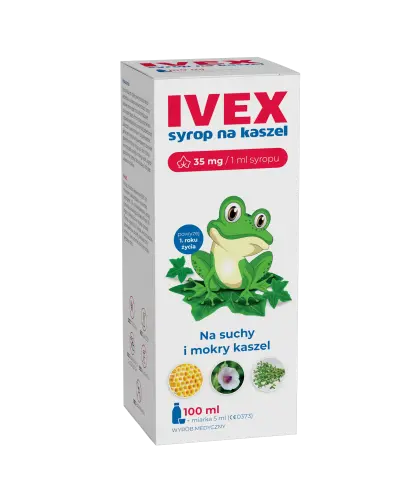 Ivex syrop na suchy i mokry kaszel, 100 ml - Z wyciągiem z bluszczu 