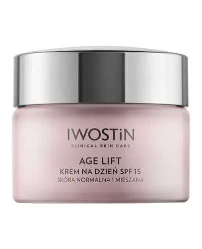 Iwostin Age Lift Krem na dzień SPF 15 do skóry normalnej i mieszanej, 50 ml - Stworzony z myślą o pielęgnacji skóry normalnej i mieszanej 40+ z kwasem hialuronowym i witaminą C.