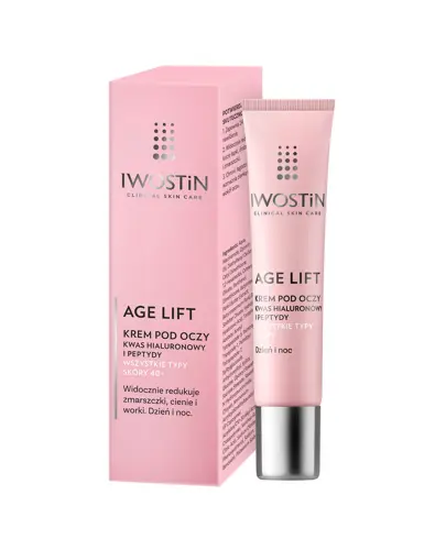 Iwostin Age Lift Krem pod oczy, 15 ml - Krem  przeciwzmarczkowy z kwasem hialuronowym, do stosowania nad dzień i na noc