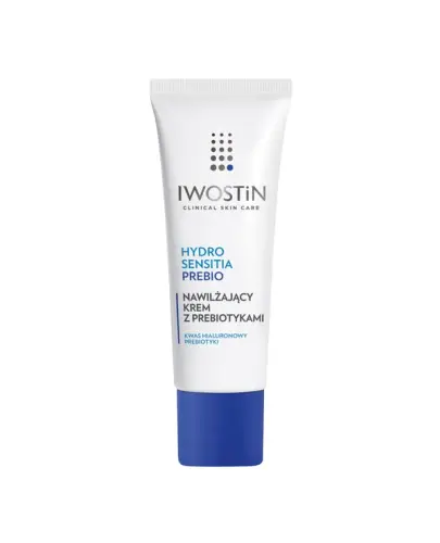 Iwostin Hydro Sensitia Prebio Nawilżający krem z prebiotykami, 50 ml - Zawiera lekkie substancje niepowodujące zapychania porów