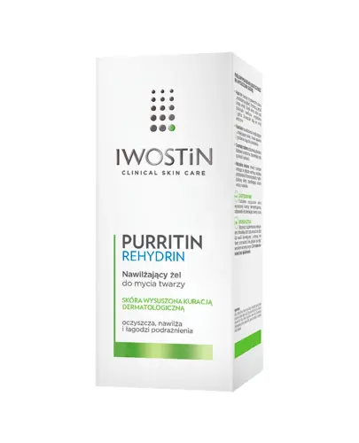 Iwostin Purritin Rehydrin, nawilżający żel do mycia twarzy, 150 ml - Do skóry wysuszonej kuracją dermatologiczną