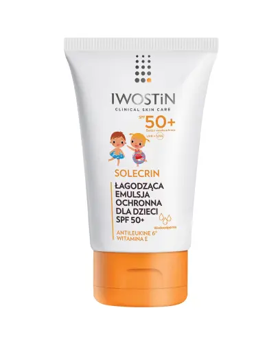 Iwostin Solecrin Łagodząca emulsja ochronna dla dzieci SPF 50+, 100 ml - Zapewnia bardzo wysoką ochronę przed szkodliwym działaniem promieniowania UVA i UVB