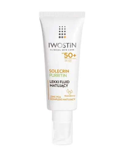 Iwostin Solecrin Purritin Lekki fluid matujący SPF 50+, 40 ml  - Lekka konsystencja szybko się wchłania, dając jednocześnie efekt suchego wykończenia