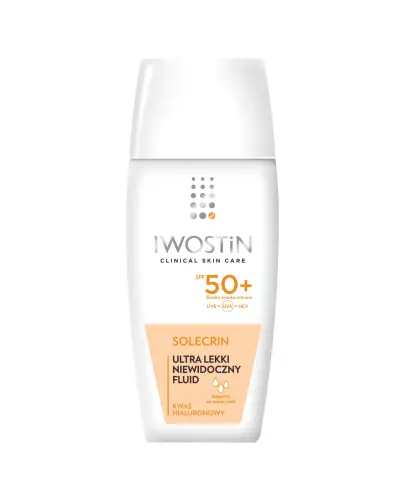 Iwostin Solecrin Ultra lekki niewidoczny fluid SPF 50+, 40 ml - Matuje skórę, szybko się wchłania, nie zatyka porów i nie pozostawia białych śladów