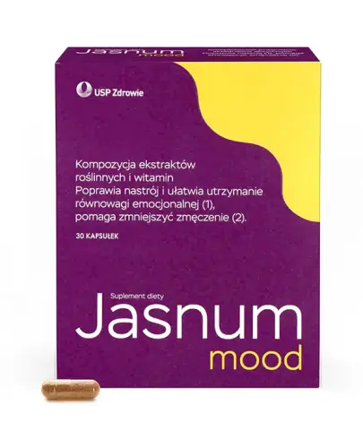 Jasnum Mood, 30 kapsułek - Suplement diety z ekstraktem z szafranu i witaminami