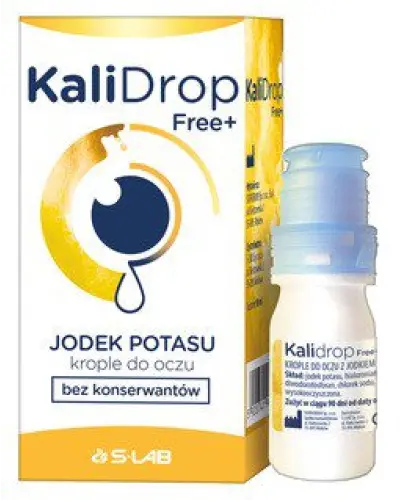 Kalidrop Free +, krople do oczu, 10 ml - Z jodkiem potasu, bez konserwantów