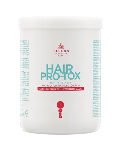 Kallos Kjmn Hair Pro-Tox Maska do włosów, 1000 ml - Intensywna regeneracja i blask