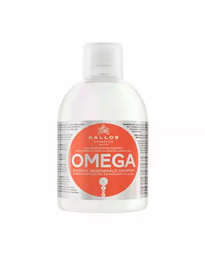 Kallos Kjmn Omega Repair Regenerujący szampon do włosów, 1000 ml - Kompleksowa regeneracja dla osłabionych włosów