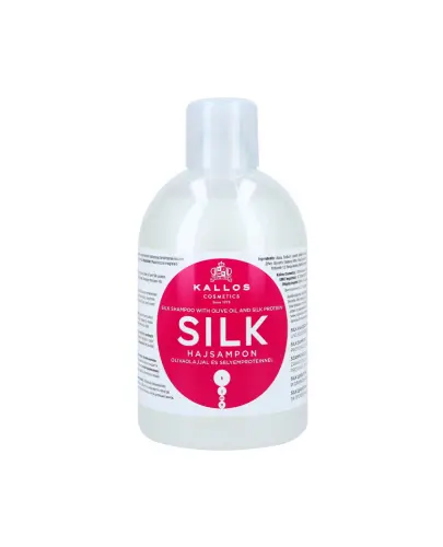 Kallos Kjmn Silk Szampon do włosów zniszczonych, 1000 ml - Intensywna regeneracja i nawilżenie dla osłabionych włosów