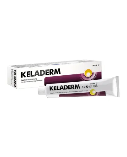 Keladerm, krem 50 ml - Z laktoferyną do stosowania w leczeniu wszystkich rodzajów zmian przebarwieniowych warstwy skórno-naskórkowej