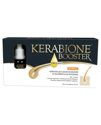 Kerabione Booster Oils wzmacniające serum do włosów, 80 ml - Formuła stymulująca porost włosów