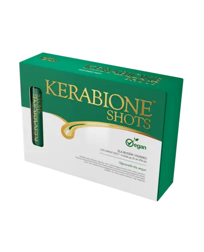 Kerabione Shots, 14 x 25 ml - Wegańska formuła dla włosów i paznokci