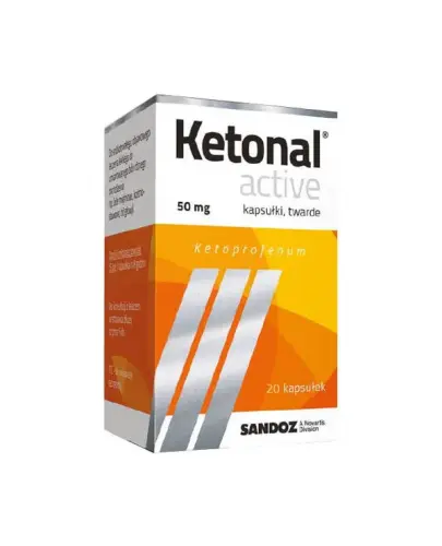 Ketonal Active, 50 mg - Ketoprofenum 50 mg, kapsułki twarde